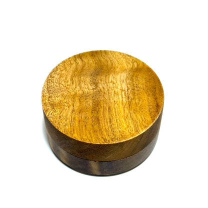 楠 虎目杢の香合　60mm　切立型　1タッチ式