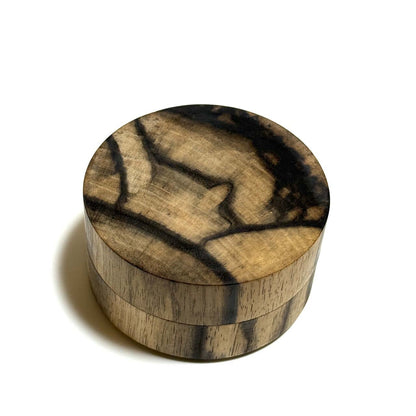 黒柿の香合　「縦木取り」　60mm　切立型　1タッチ式　極上