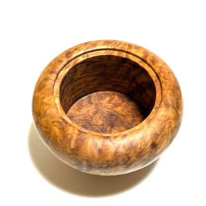 Cedar burl incense burner, titled "Zuikei" (auspicious scenery), 4 inches (120mm diameter), eight-headed type, top quality.
