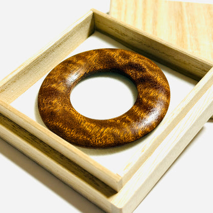 サペリ・マホガニーの環（絡子環） 1寸8分（54mm ）リボン杢