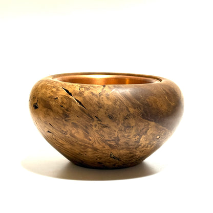 Maple burl incense burner, 4 inches (120mm diameter), top-grade, eight-headed design.