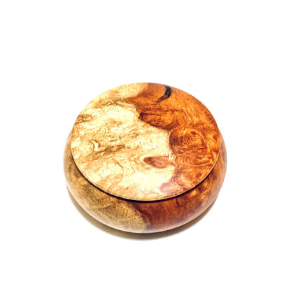 花梨瘤　紅白杢　70mm　まんじゅう型　1タッチ式