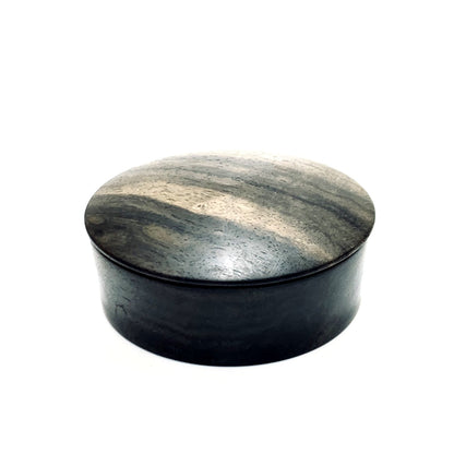 黒柿の香合　70mm　標準杢　新型　1タッチ式