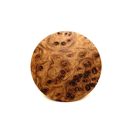 本欅瘤杢の香合　70mm　極上　新型　1タッチ式