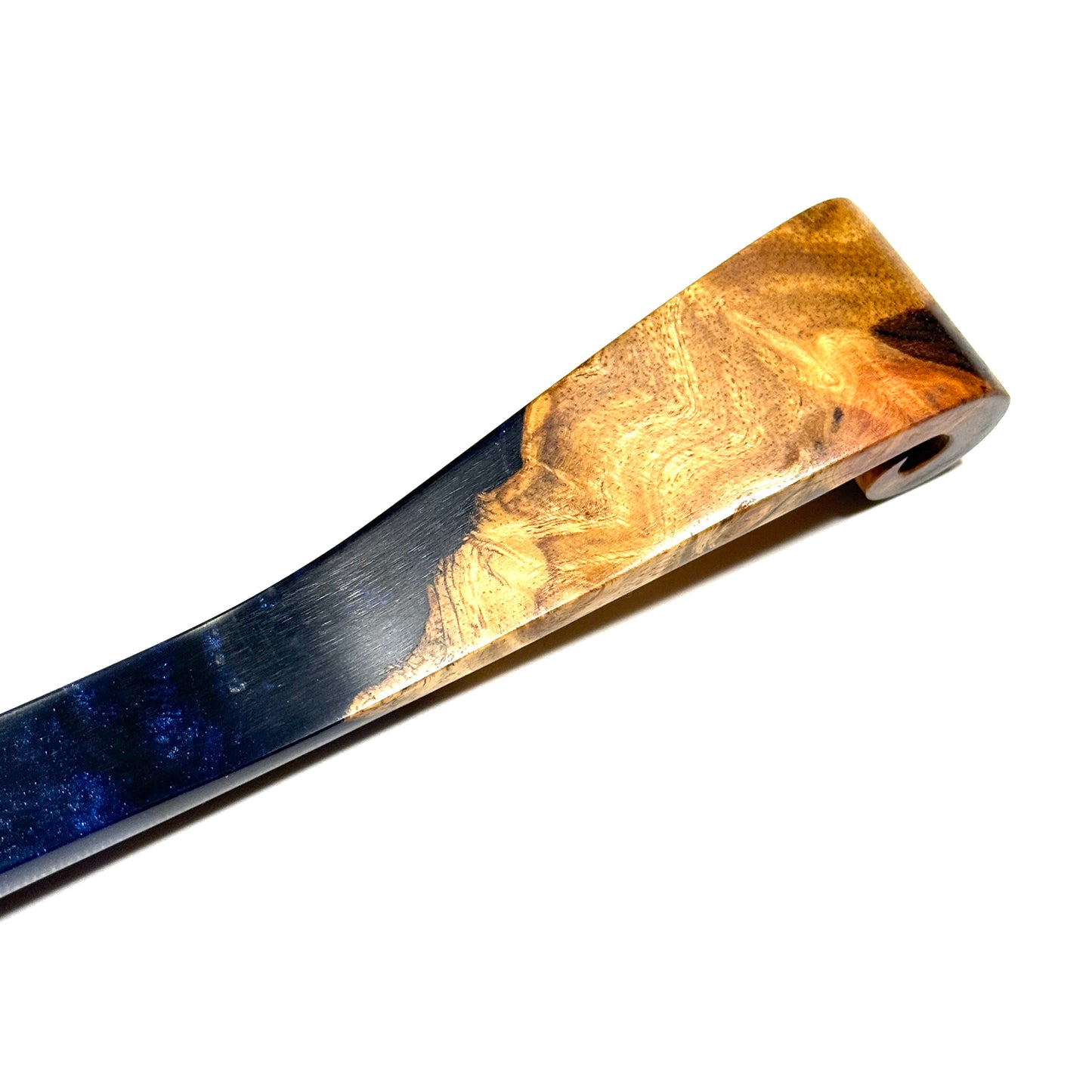 ハイブリッド・ウッドの笏　紺色　8寸（240mm）（花梨瘤使用）
