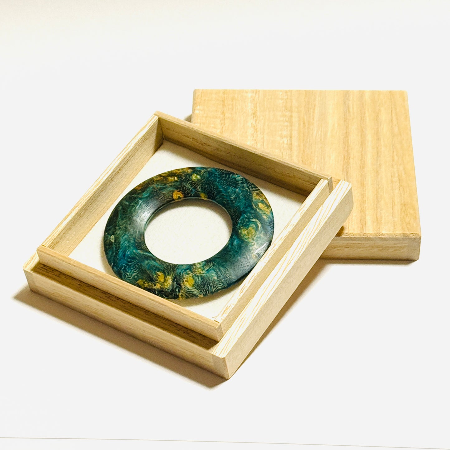 スタビライズド・ウッドの環（絡子環）花梨瘤使用　1寸8分（54mm ） 極上