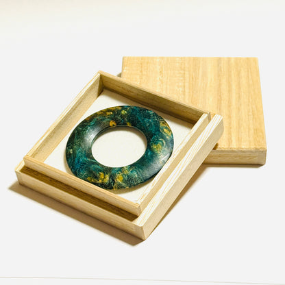 スタビライズド・ウッドの環（絡子環）花梨瘤使用　1寸8分（54mm ） 極上