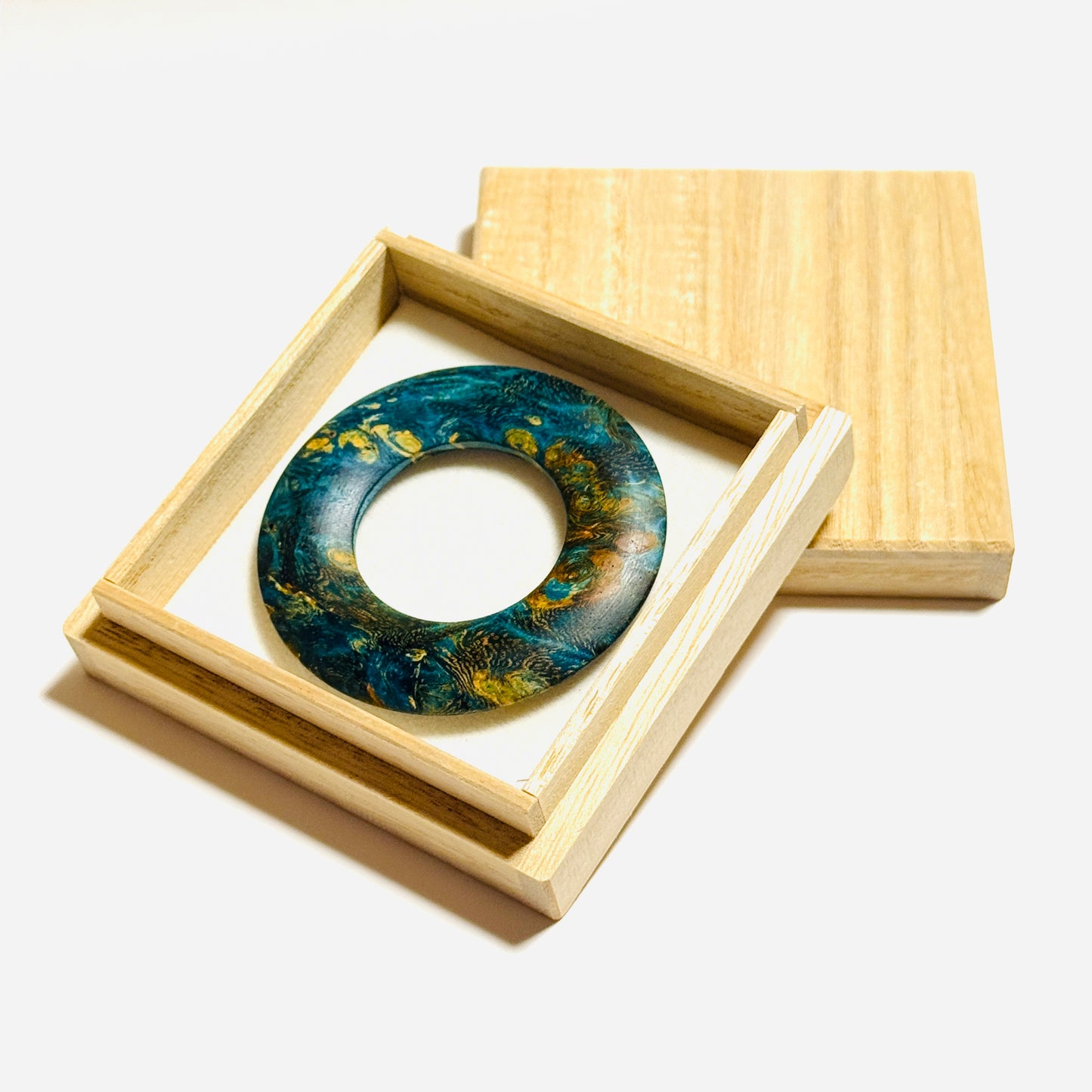 スタビライズド・ウッドの環（絡子環）花梨瘤使用　1寸8分（54mm ） 極上