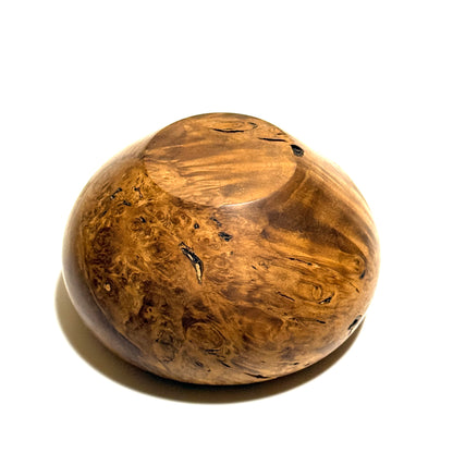 Maple burl incense burner, 4 inches (120mm diameter), top-grade, eight-headed design.