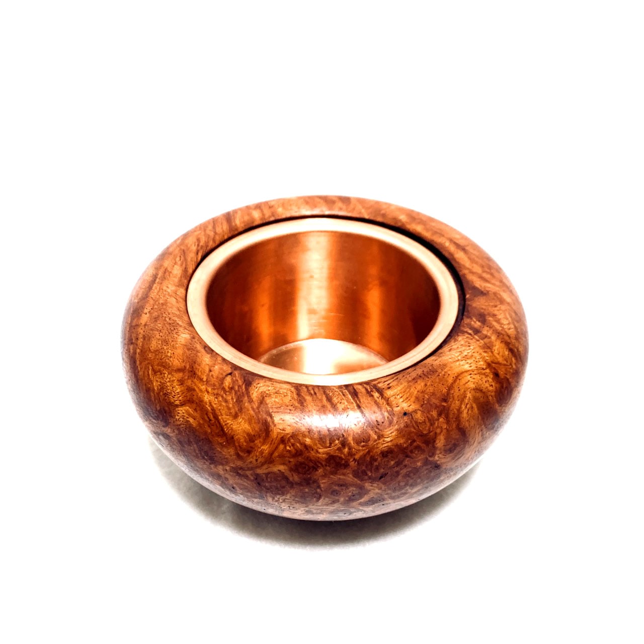 花梨瘤の香炉　4寸（直径120mm）　頭八型　特上