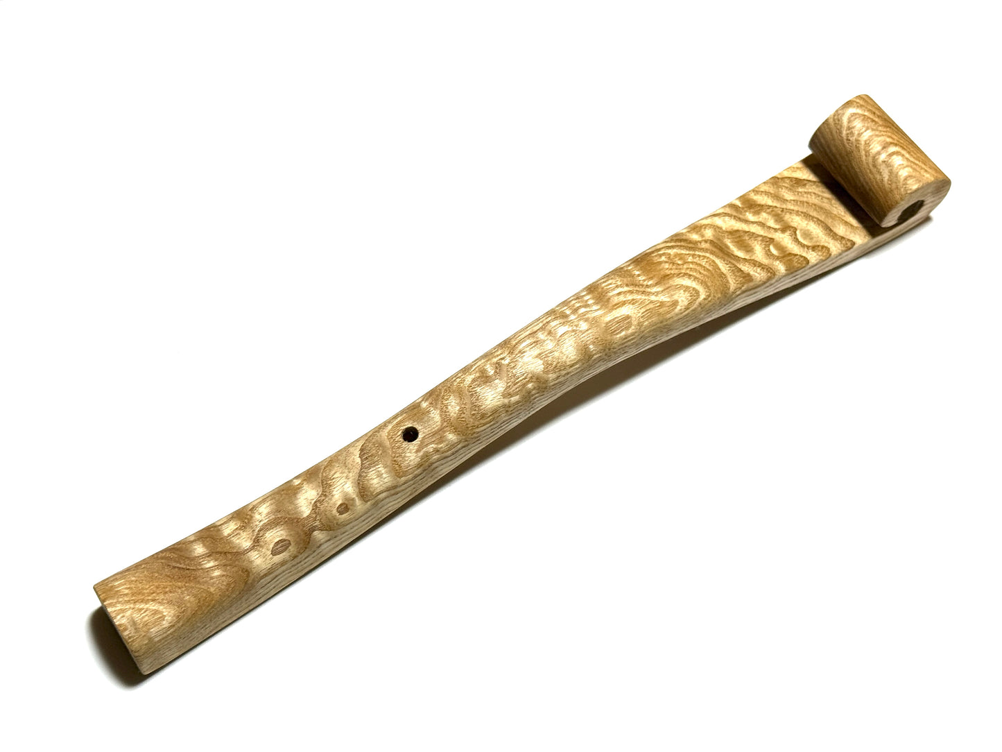 Salt-glazed burl wood scepter, 1 shaku (300mm), top quality.