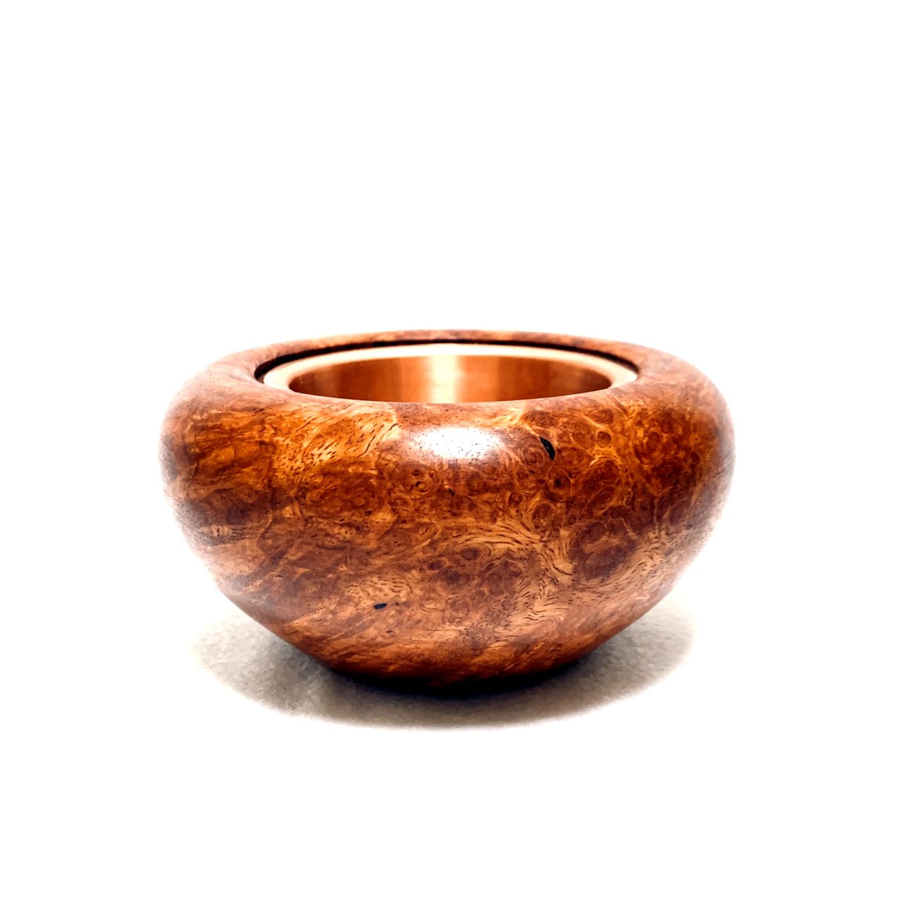 花梨瘤の香炉　4寸（直径120mm）　頭八型　特上