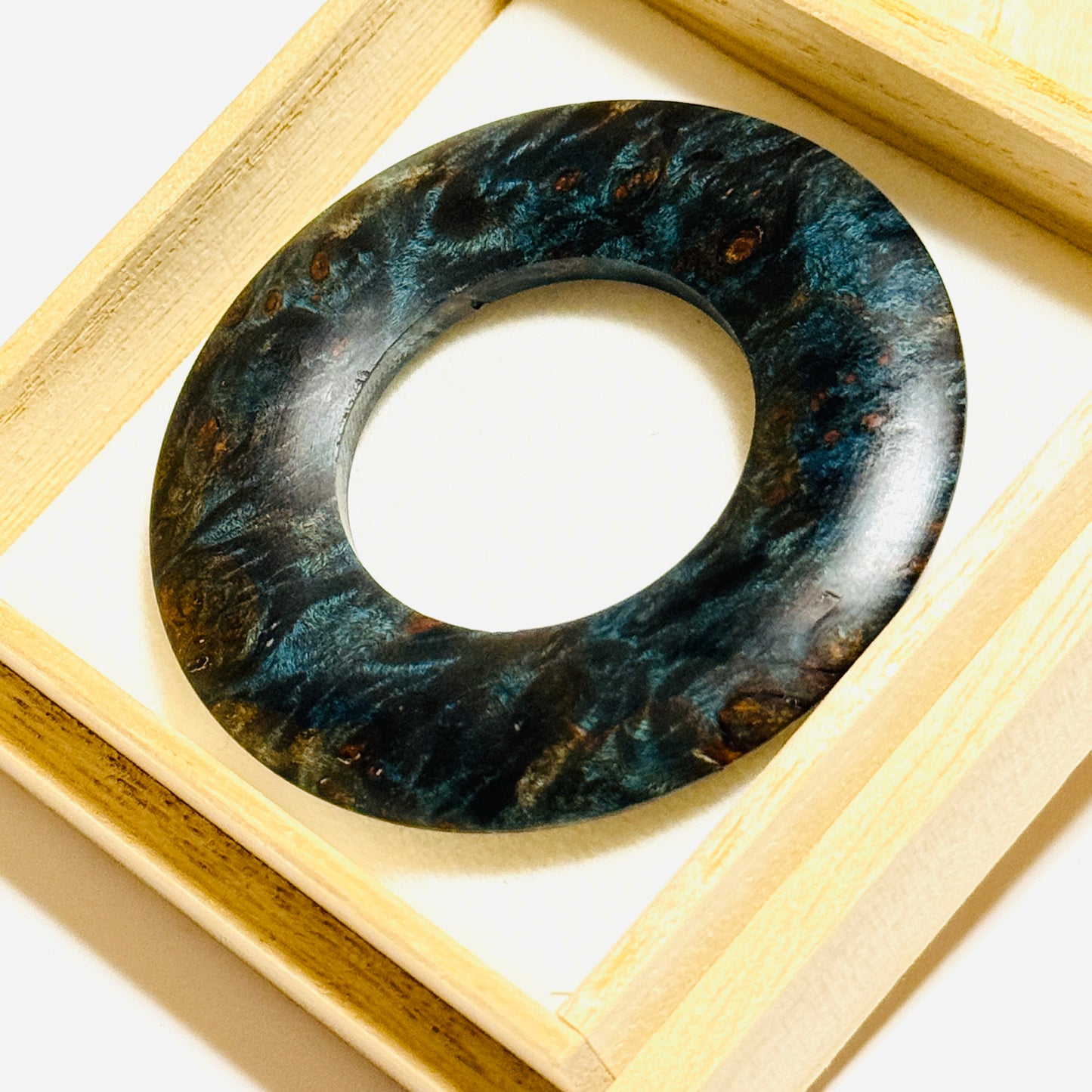 スタビライズド・ウッドの環（絡子環）花梨瘤使用　1寸8分（54mm ） 極上