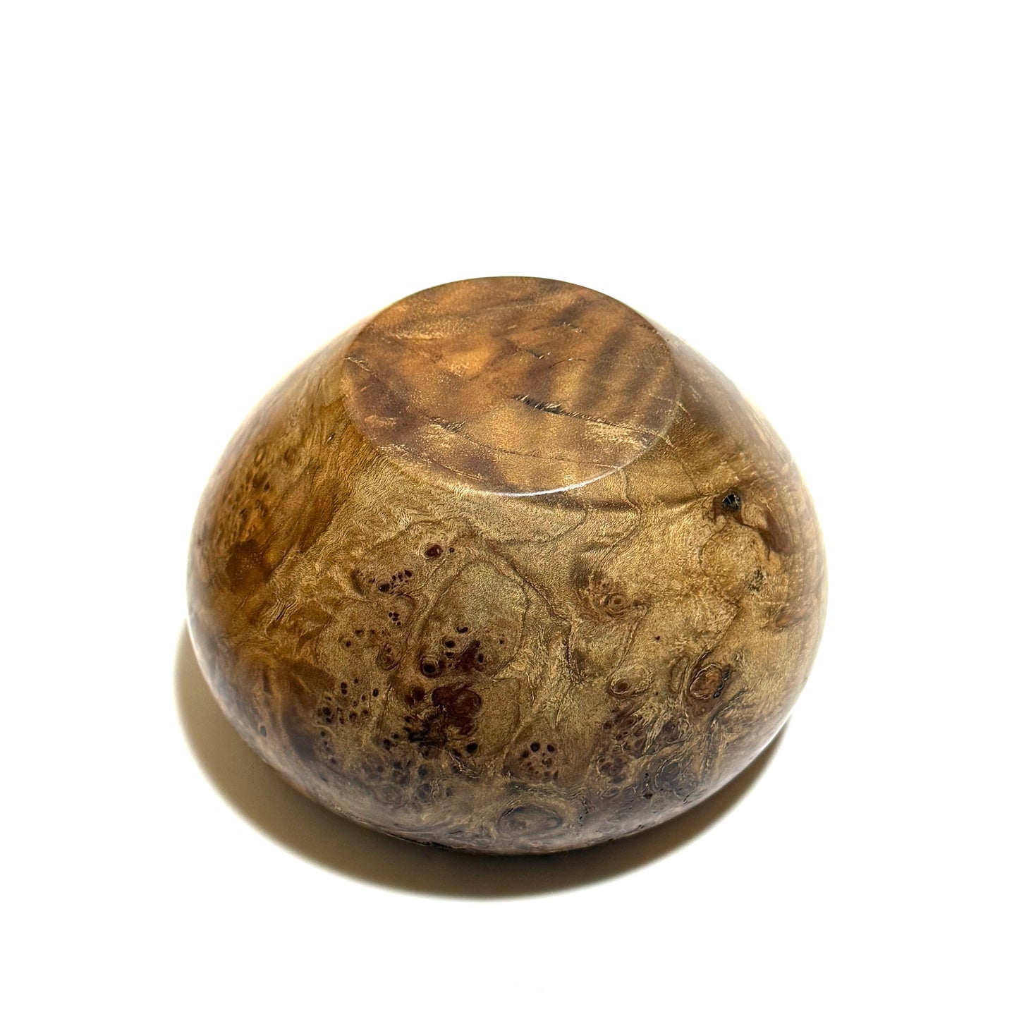 Maple burl incense burner, 4 inches (120mm diameter), top-grade, eight-headed design.