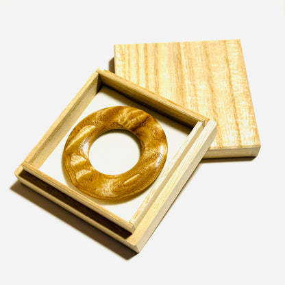 塩地玉杢の環（絡子環）　1寸8分（54mm ）