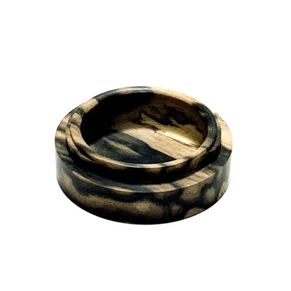 黒柿の香合　孔雀杢　60mm　特上　切立型　1タッチ式