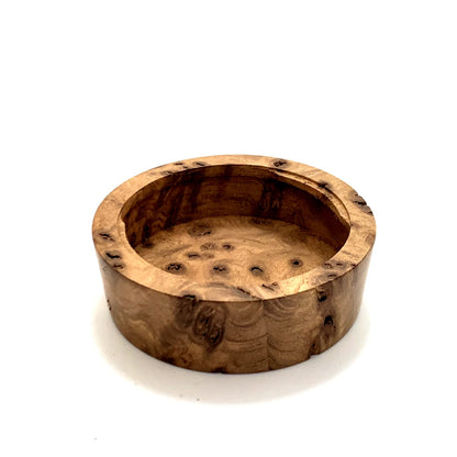 本欅瘤杢の香合　70mm　極上　新型　1タッチ式