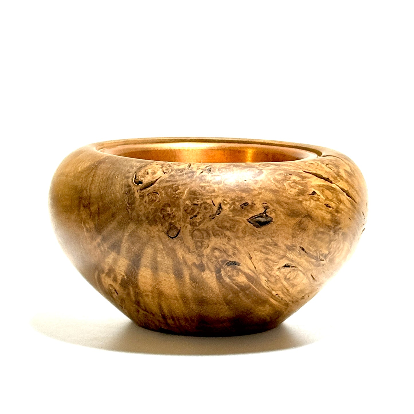 Maple burl incense burner, 4 inches (120mm diameter), top-grade, eight-headed design.