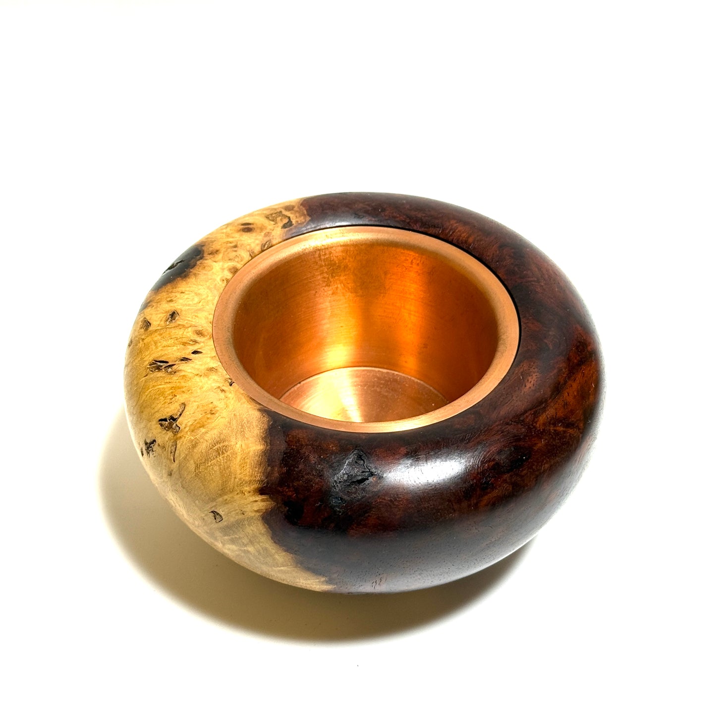 Genuine rosewood burl incense burner, 4 inches (120mm diameter), eight-headed, top quality.