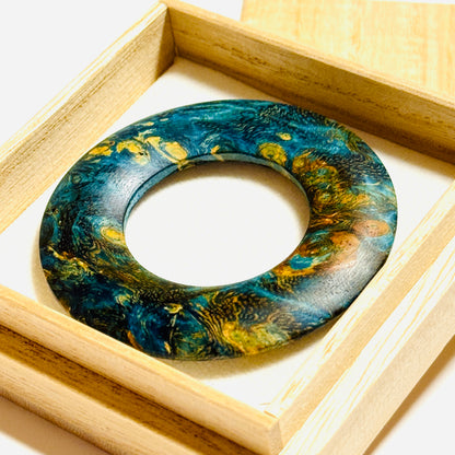 スタビライズド・ウッドの環（絡子環）花梨瘤使用　1寸8分（54mm ） 極上