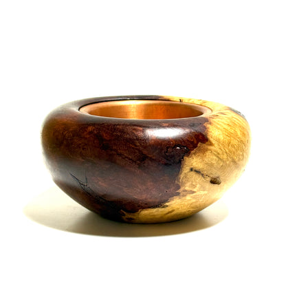 Genuine rosewood burl incense burner, 4 inches (120mm diameter), eight-headed, top quality.