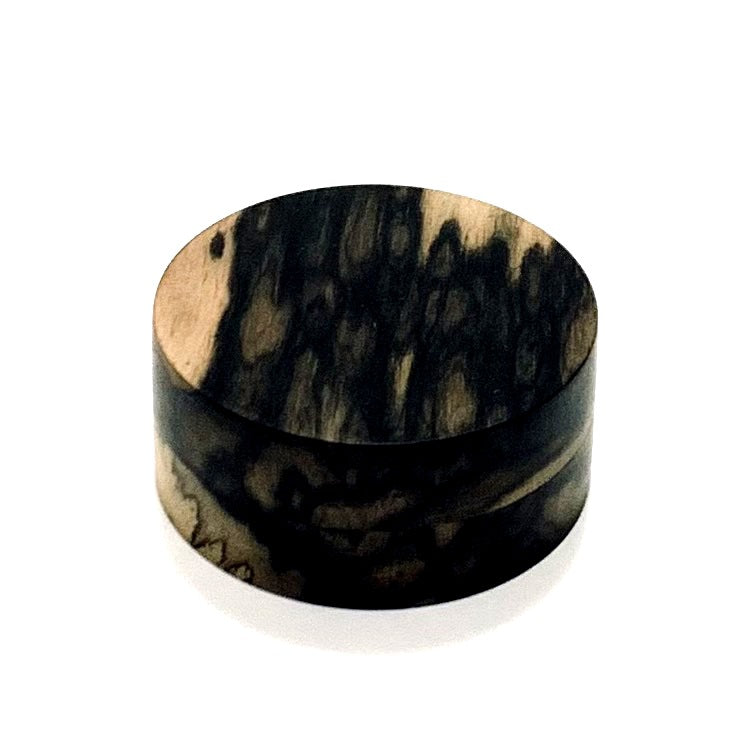 黒柿の香合　孔雀杢　60mm　特上　切立型　1タッチ式