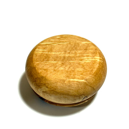 Tochigi wood incense box, knot-shaped, 60mm, bun-shaped, one-touch opening.