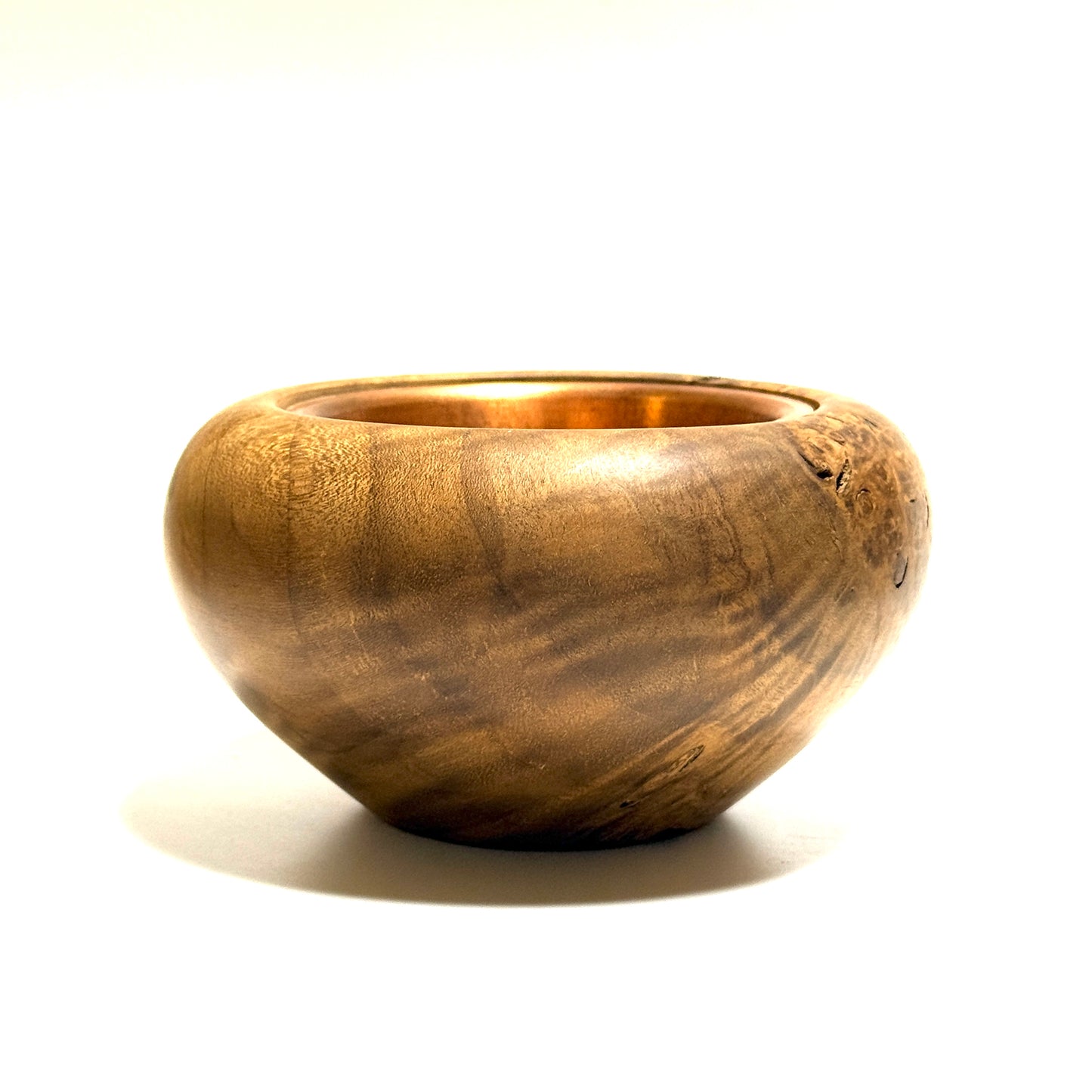 Maple burl incense burner, 4 inches (120mm diameter), top-grade, eight-headed design.