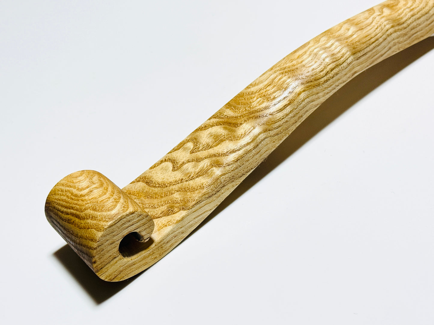 Salt-glazed burl wood scepter, 1 shaku (300mm), top quality.