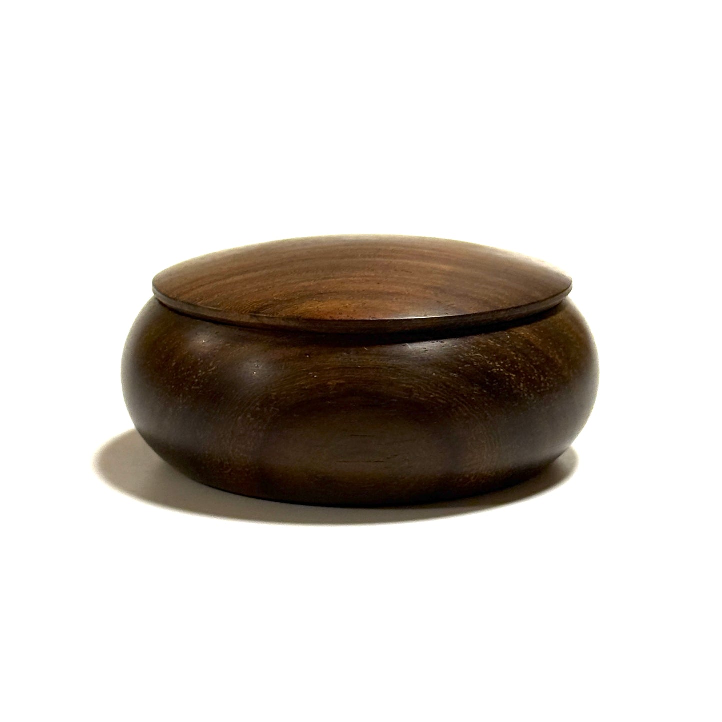 Genuine rosewood incense box, 70mm, bun-shaped, one-touch type.