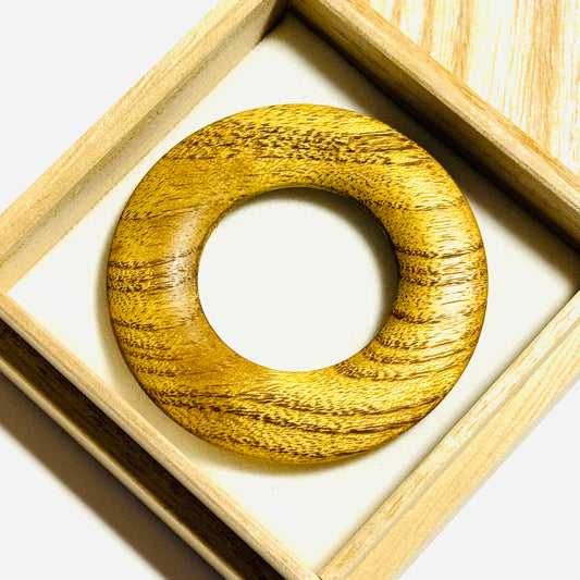御蔵島 島桑の環（絡子環）金桑　1寸8分（54mm ）