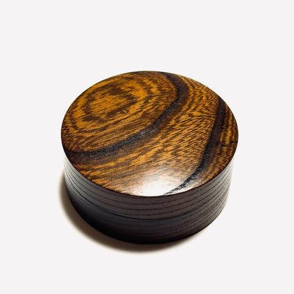 Ancient Zelkova wood incense box (oil finish), 70mm, straight-sided, one-touch type.