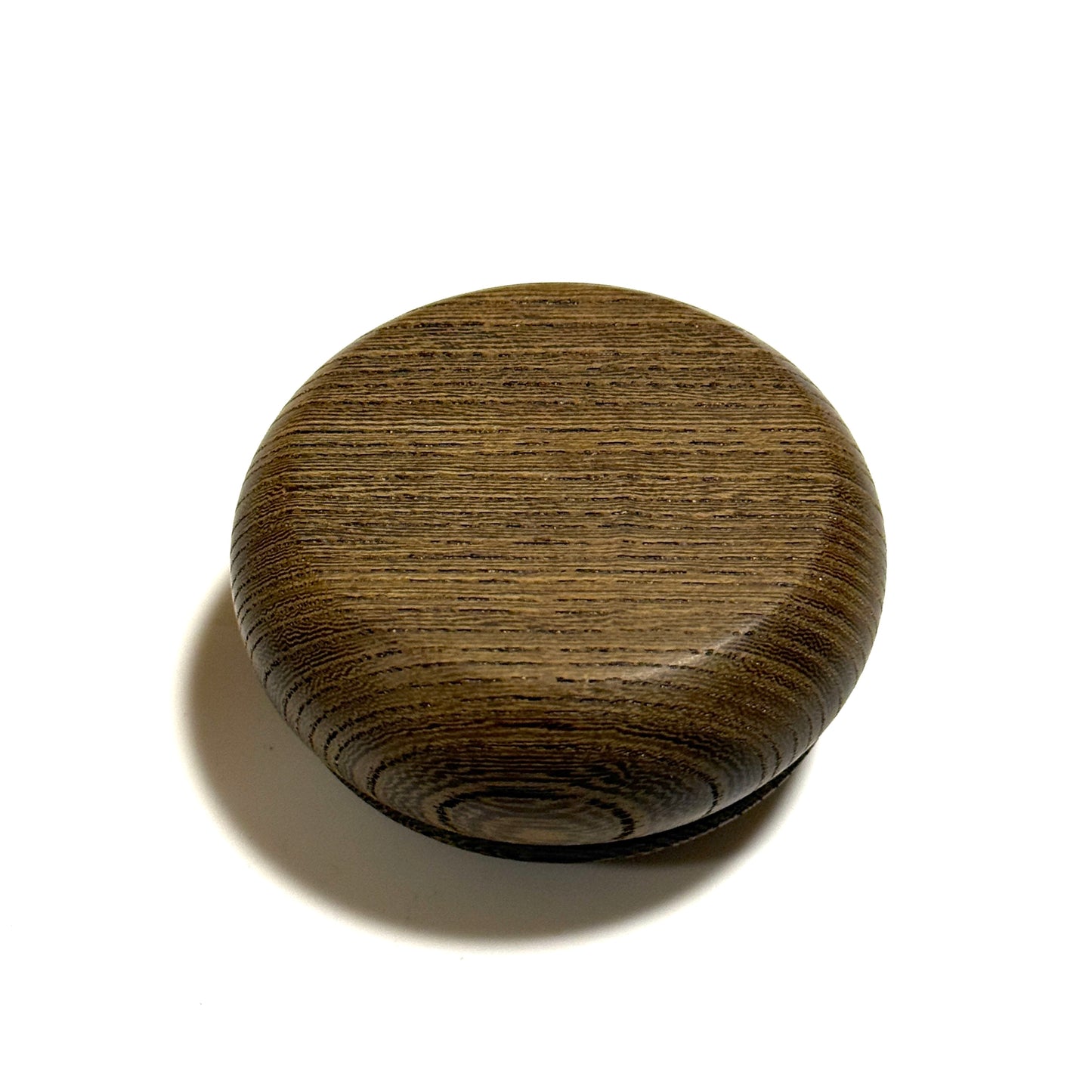 Ancient Zelkova Wood Incense Box, 70mm, Bun Shape, One-Touch Opening