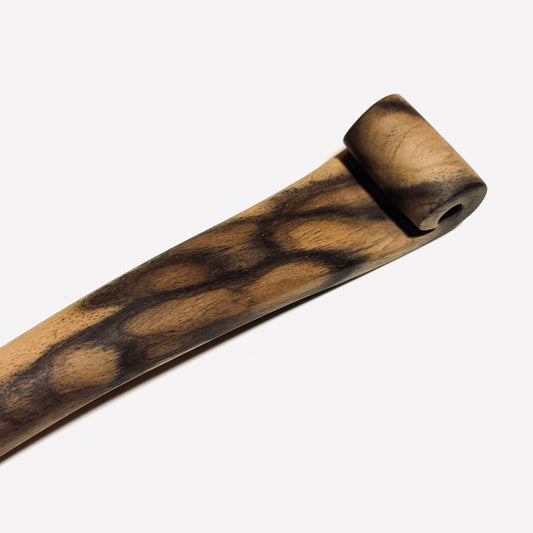 黒柿の笏　8寸（240mm）孔雀杢　特上