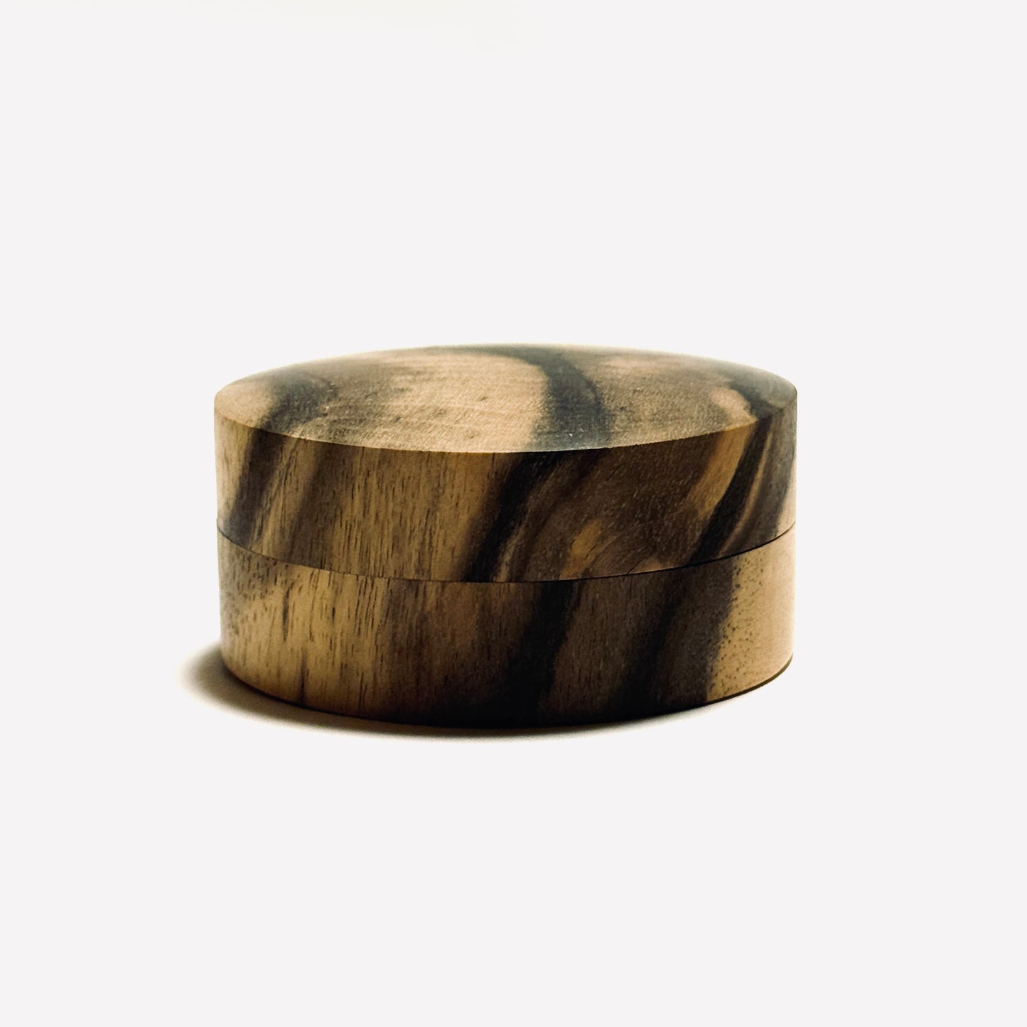 Black Persimmon Incense Box, "Vertical Wood Cut," 60mm, Straight-Sided, One-Touch Type, Premium Quality
