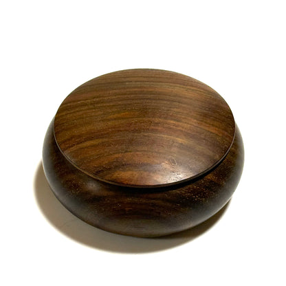 Genuine rosewood incense box, 70mm, bun-shaped, one-touch type.