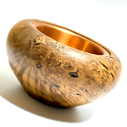 Maple burl incense burner, 4 inches (120mm diameter), top-grade, eight-headed design.