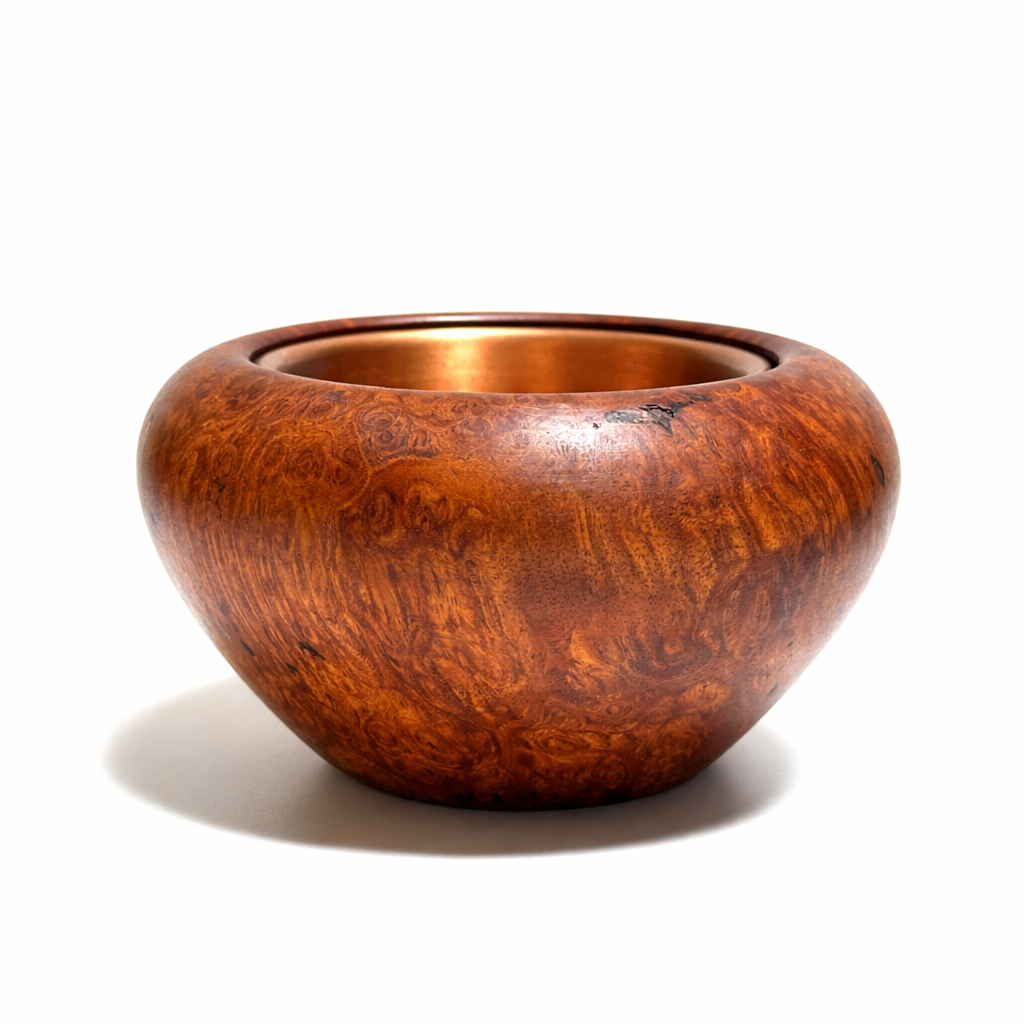 Quince burl incense burner, 4 inches (120mm diameter), eight-headed, top quality.