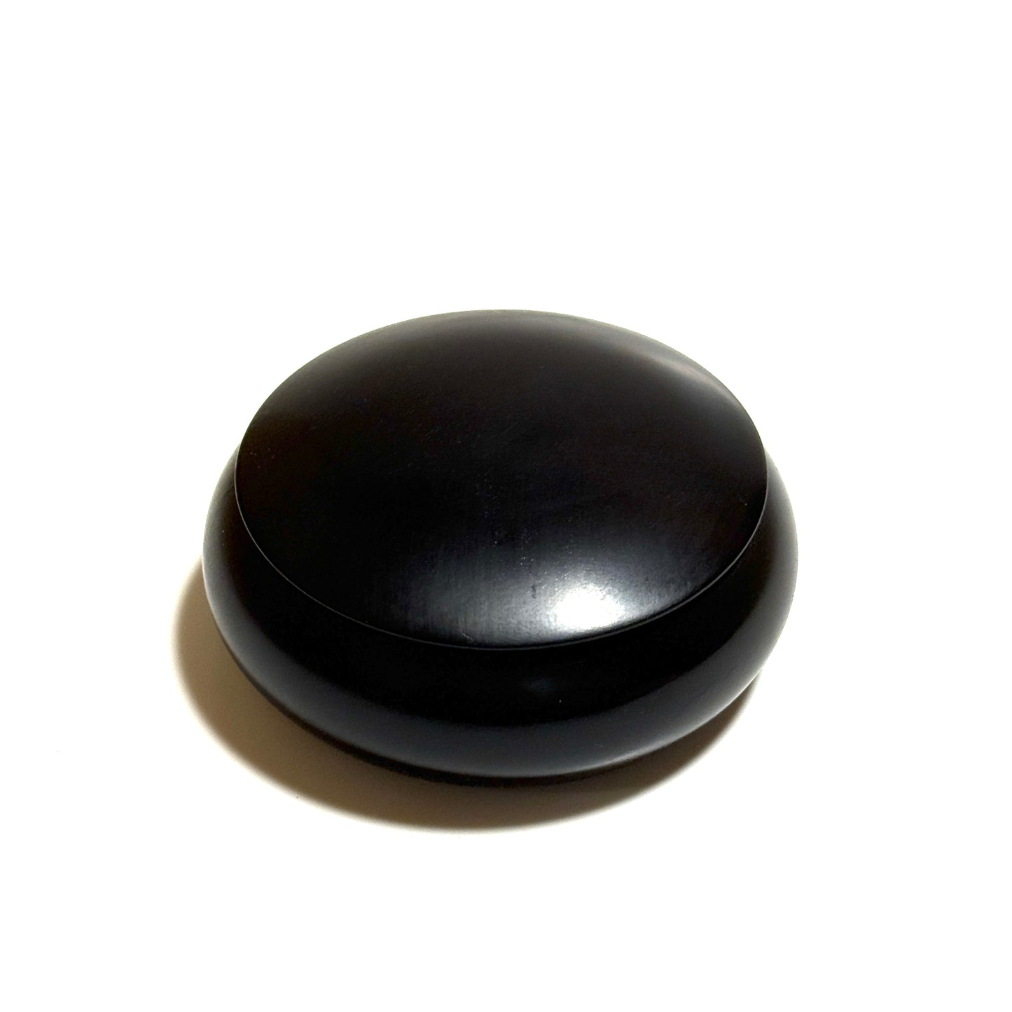 Blue ebony incense box, 70mm, bun-shaped, one-touch opening.