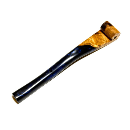 ハイブリッド・ウッドの笏　紺色　8寸（240mm）（花梨瘤使用）