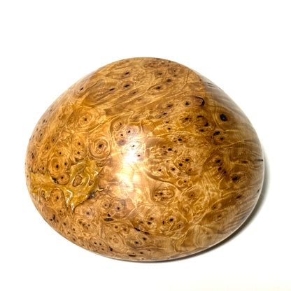 Golden maple burl incense burner, 4 inches (120mm diameter), eight-headed type, top quality.