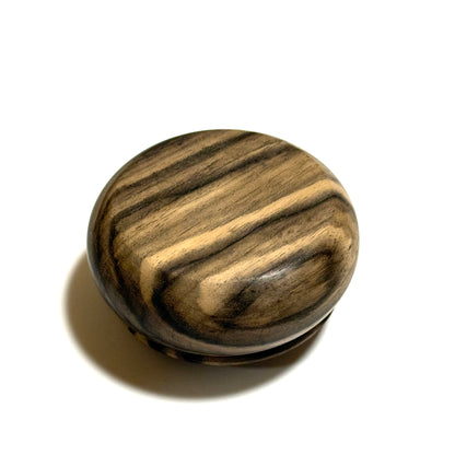 Black Persimmon Incense Box, 70mm, Manju Shape, One-Touch Opening, Premium Quality