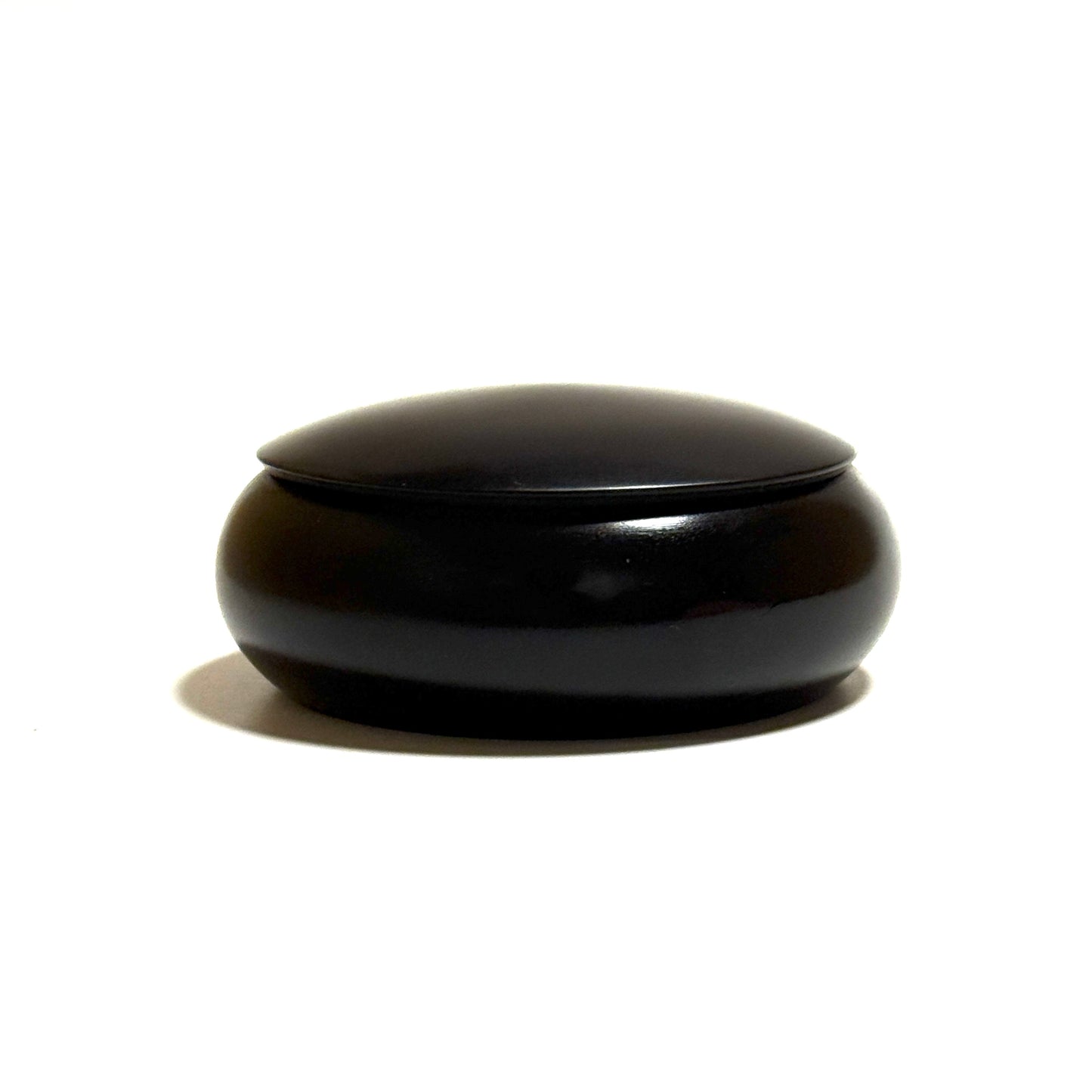 Blue ebony incense box, 70mm, bun-shaped, one-touch opening.