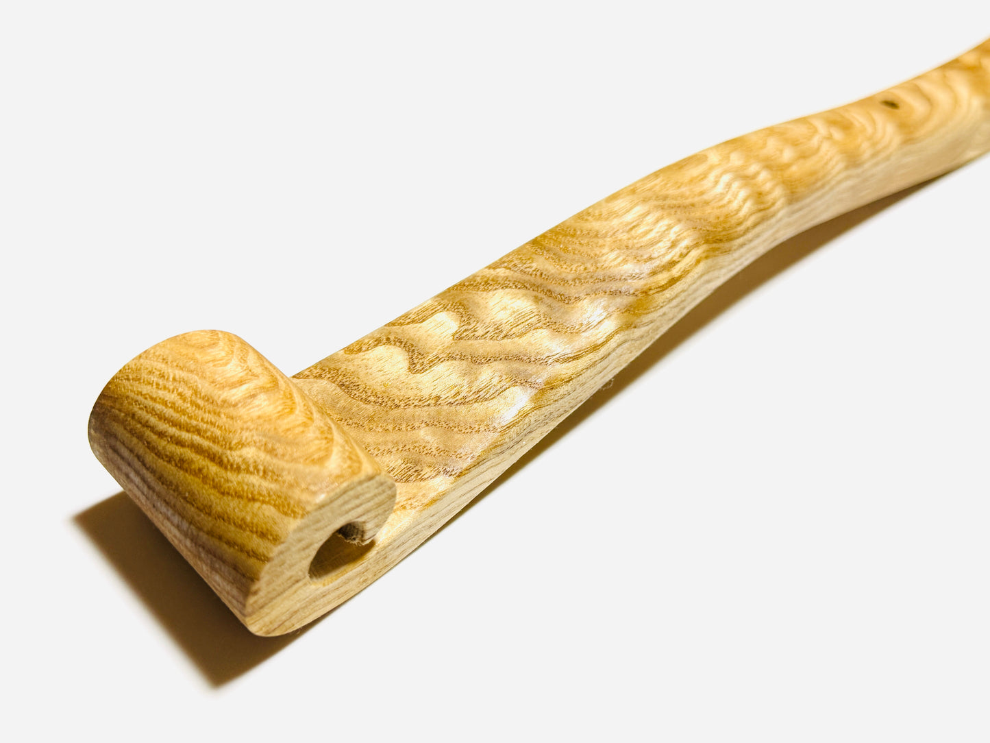 Salt-glazed burl wood scepter, 1 shaku (300mm), top quality.