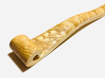 Salt-glazed burl wood scepter, 1 shaku (300mm), top quality.