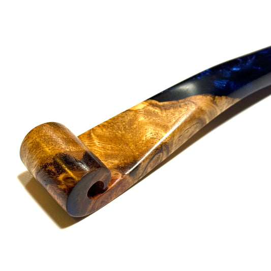 ハイブリッド・ウッドの笏　紺色　8寸（240mm）（花梨瘤使用）
