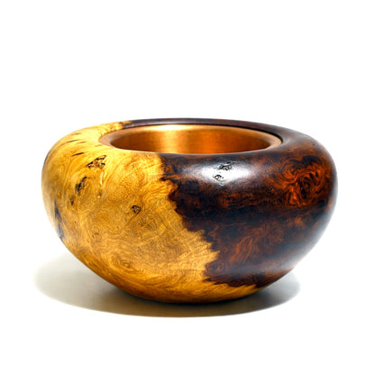 Genuine rosewood burl incense burner, 4 inches (120mm diameter), eight-headed, top quality.