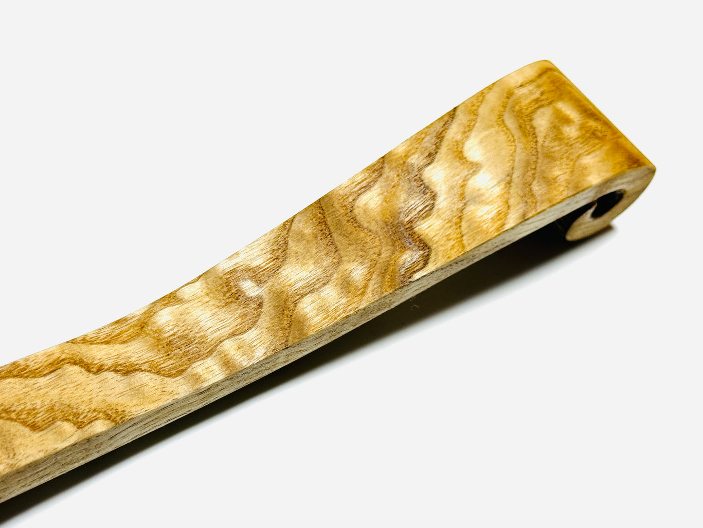 Salt-glazed burl wood scepter, 1 shaku (300mm), top quality.