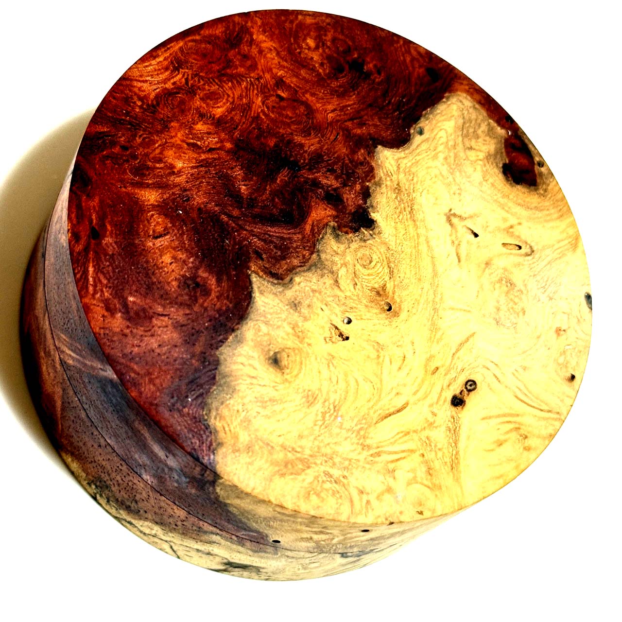 花梨瘤紅白杢　70mm　切立型　1タッチ式　特上