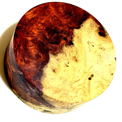 花梨瘤紅白杢　70mm　切立型　1タッチ式　特上